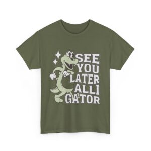 Tričko s potiskem "See You Later Alligator" – Krokodýlí rozloučení! - Unisex tričko z těžké bavlny