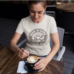 "Bean-N-Gone Coffee Shop" Unisex tričko z těžké bavlny s potiskem