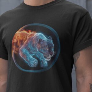 "Fire Beast" - Unisex tričko z těžké bavlny s potiskem