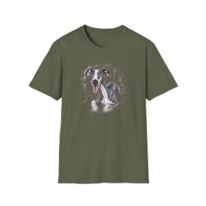 Tričko s potiskem “Funny Greyhound” - Radost na čtyřech nohách - Unisex Softstyle