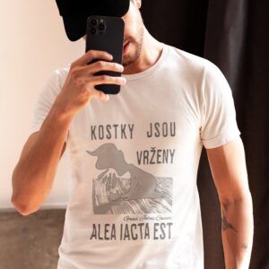 Tričko s potiskem "Kostky jsou vrženy" – Caesar by se smál! Unisex z těžké bavlny