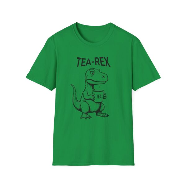 Tričko s potiskem "Tea-Rex" - Když dinosaurus miluje čaj! Unisex Softstyle