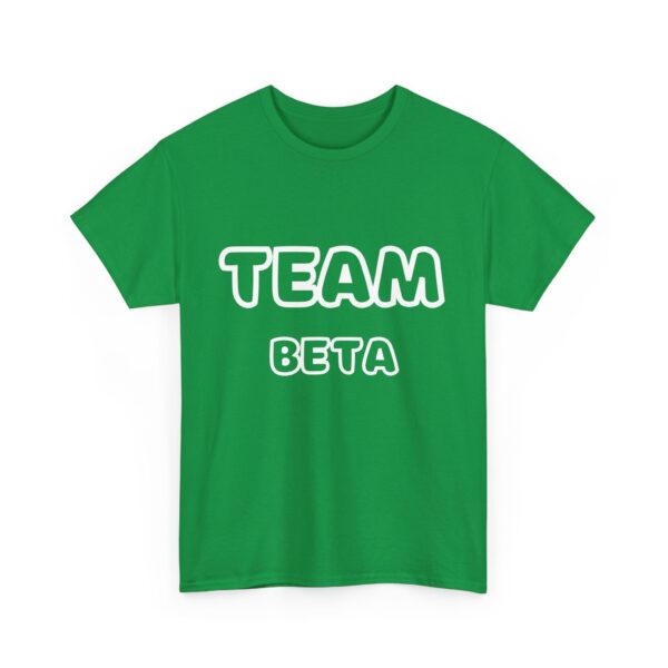 Týmové tričko s potiskem "Team Beta" Unisex z těžké bavlny