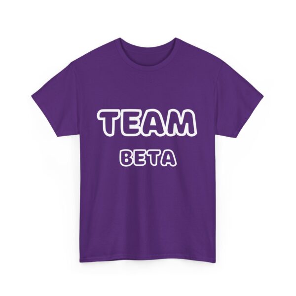 Týmové tričko s potiskem "Team Beta" Unisex z těžké bavlny