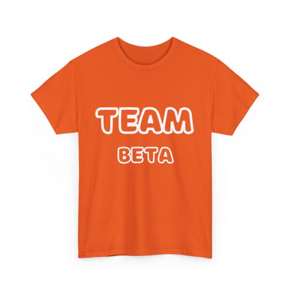 Týmové tričko s potiskem "Team Beta" Unisex z těžké bavlny