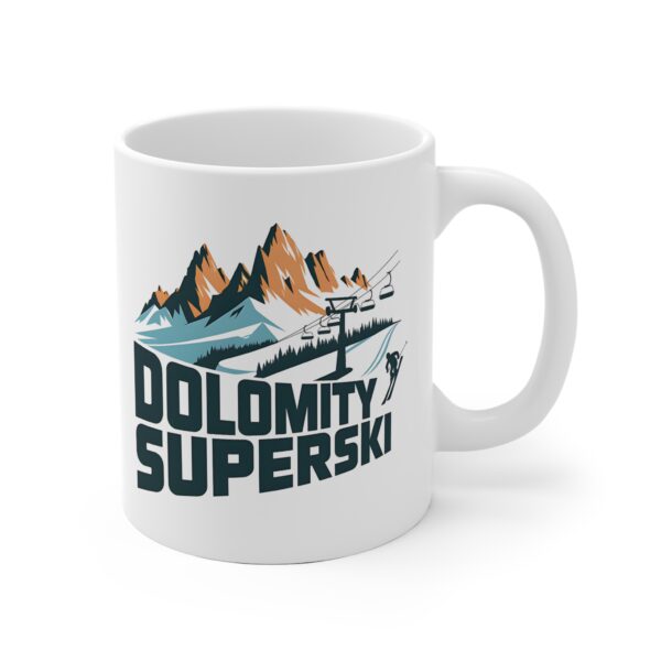 Hrnek s potiskem "Dolomity Superski" – pro lyžaře s vášní pro italské Alpy