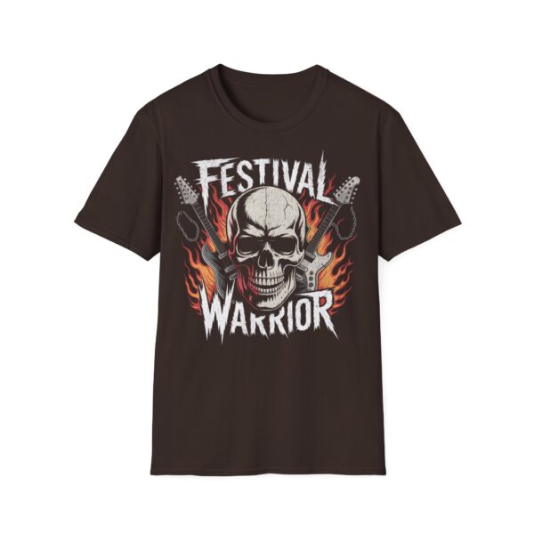 Tričko s potiskem "Festival Warrior" – Ohnivá lebka, řev kytar a festival v žilách! - Obrázek 2