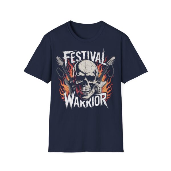 Tričko s potiskem "Festival Warrior" – Ohnivá lebka, řev kytar a festival v žilách! - Obrázek 5