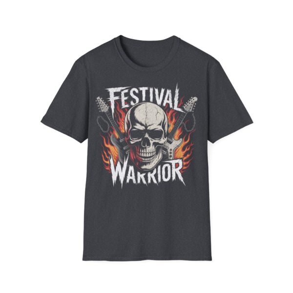 Tričko s potiskem "Festival Warrior" – Ohnivá lebka, řev kytar a festival v žilách! - Obrázek 4